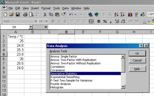 what is statistical analysis in excel