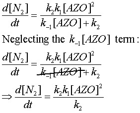 [Simplifying the Azomethane Rate Expression]